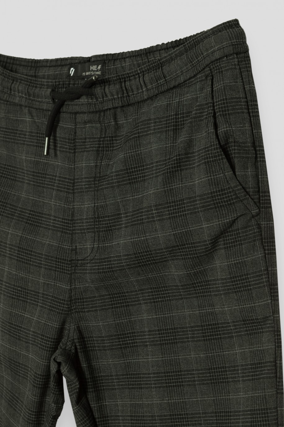 Spodnie w kratę typu JOGGER - 35920