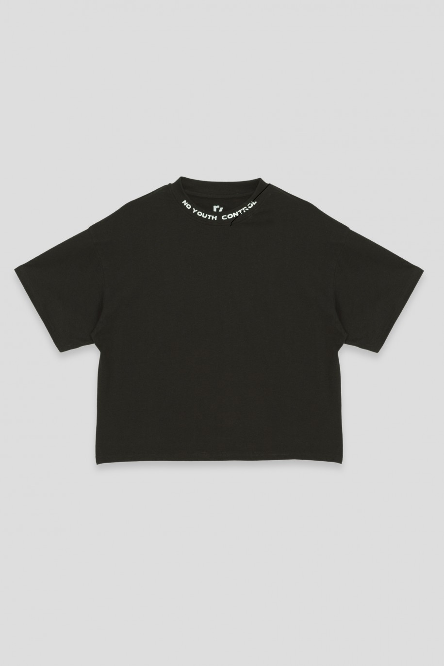Czarny T-shirt ze stójką NO YOUTH CONTROL - 36082