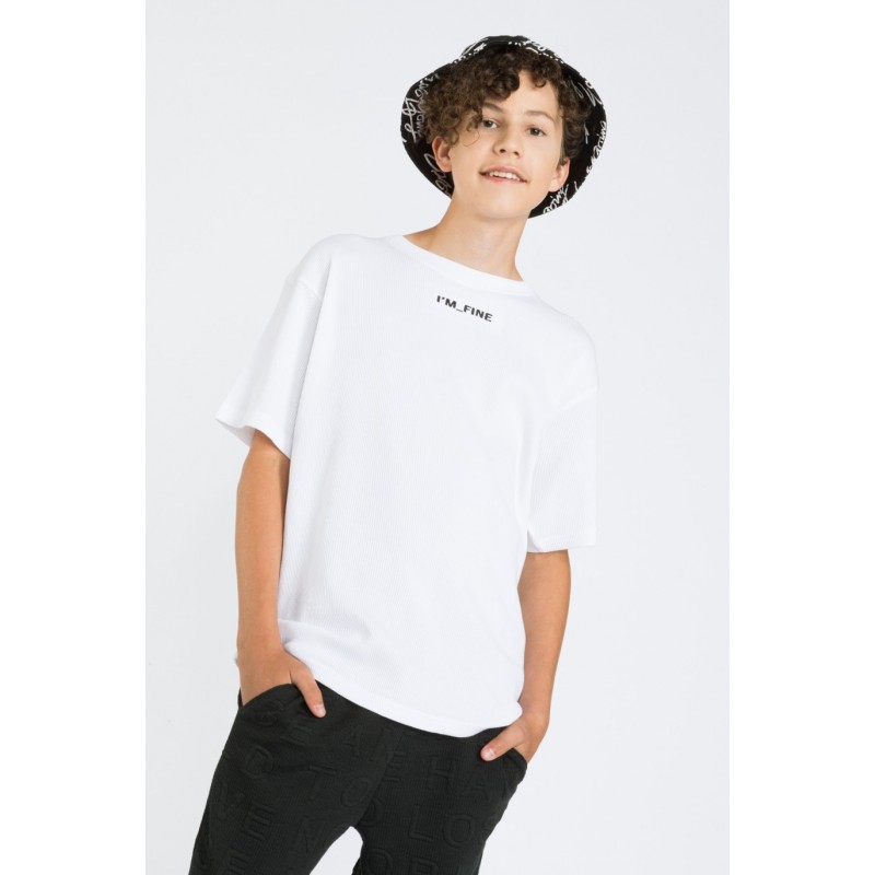 Biały T-shirt I'M FINE - 36186