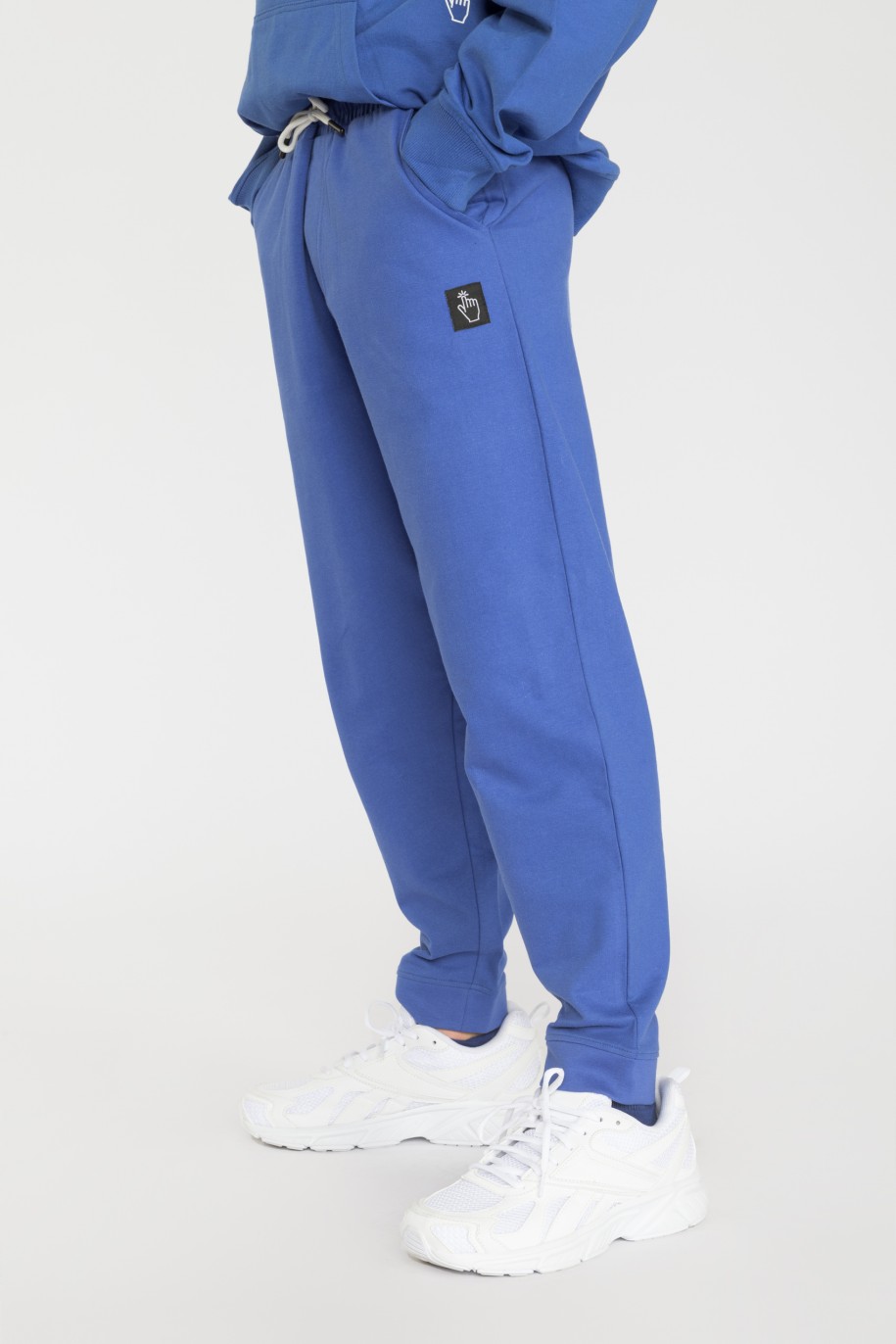 Niebieskie spodnie dresowe CLICK - 36345