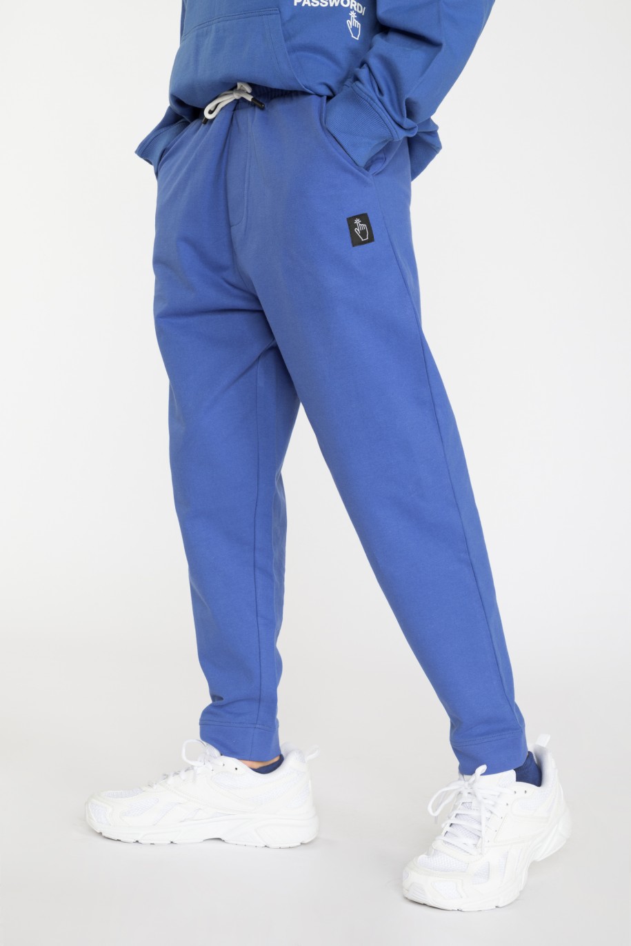 Niebieskie spodnie dresowe CLICK - 36346