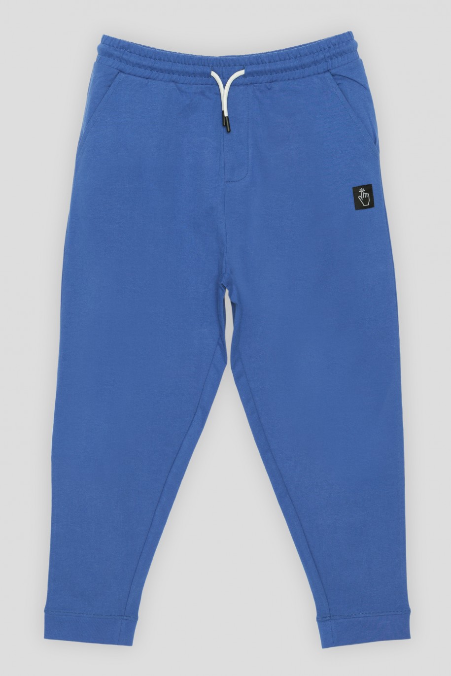Niebieskie spodnie dresowe CLICK - 36348
