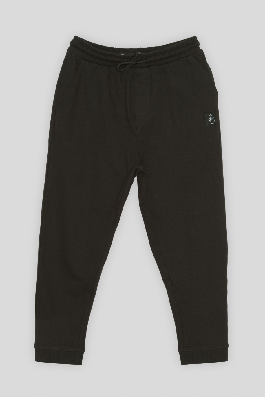 Czarne spodnie dresowe CLICK - 36354