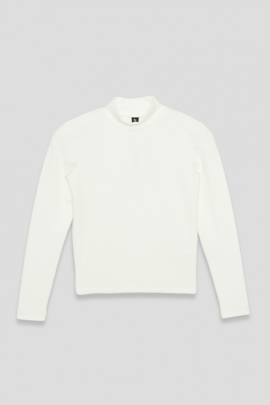 Biała prążkowana bluzka - 36450