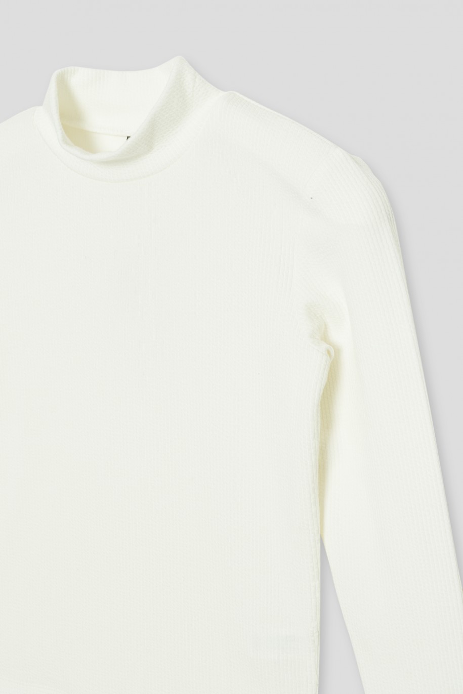 Biała prążkowana bluzka - 36451