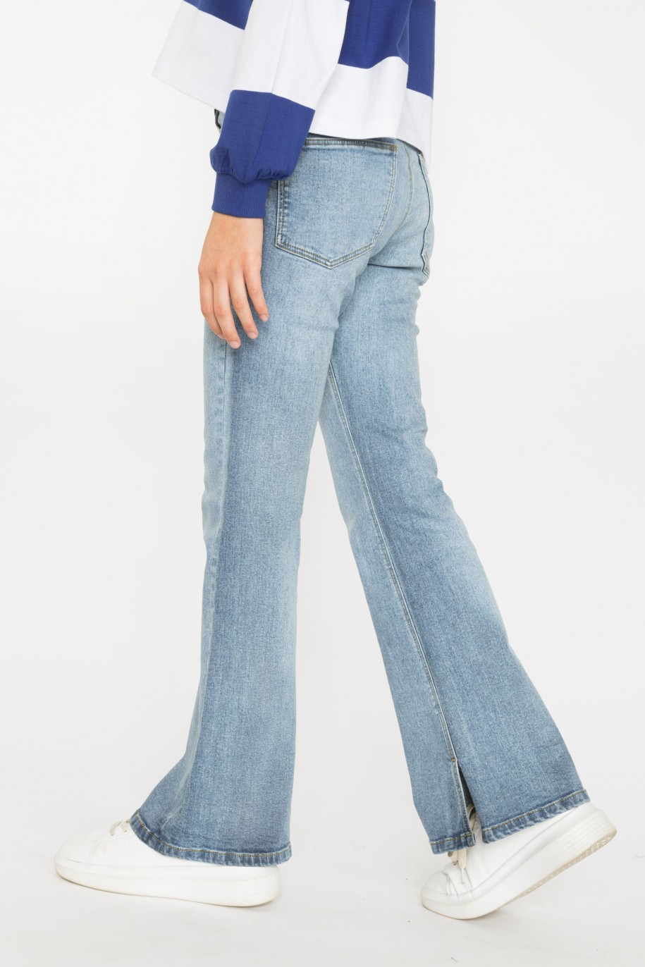Niebieskie jeansy typu dzwony - 38421