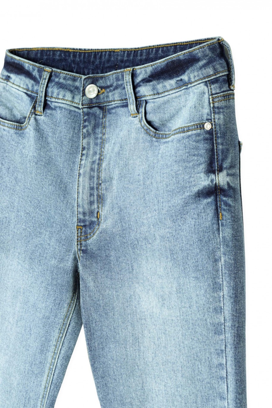 Niebieskie jeansy typu dzwony - 38423