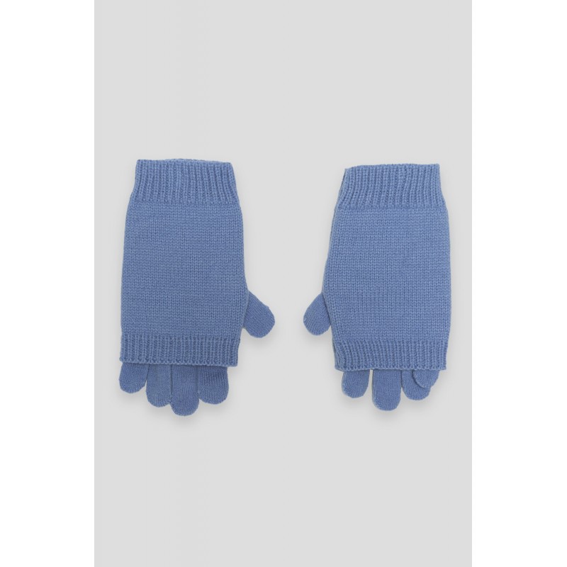 Niebieskie rękawiczki z mitenkami - 38922