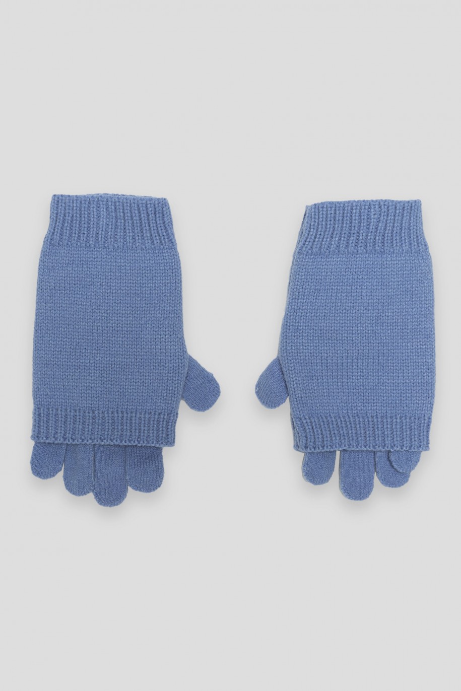 Niebieskie rękawiczki z mitenkami - 38922