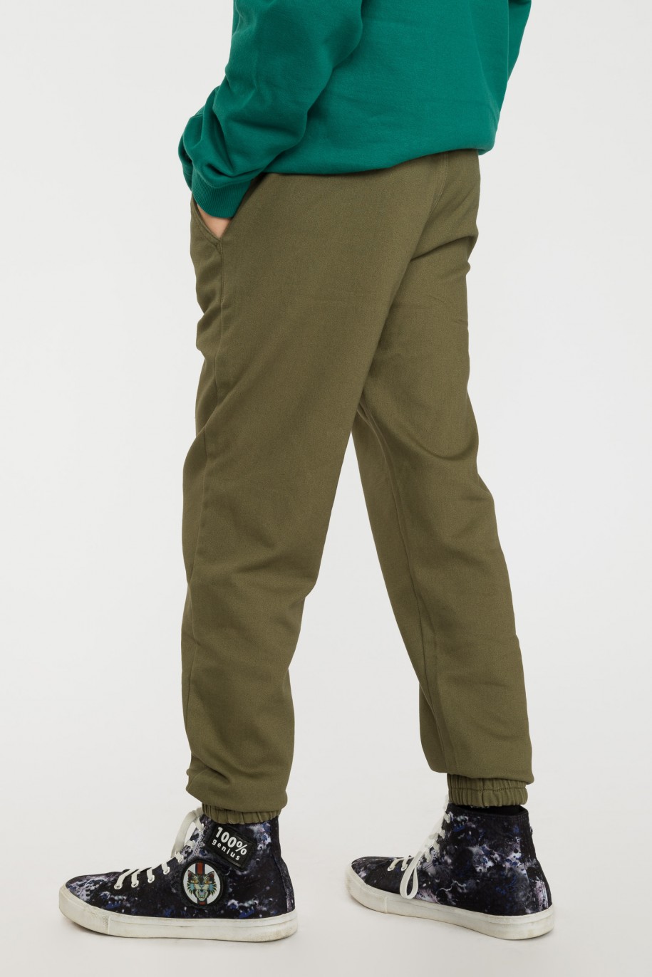 Spodnie typu jogger w kolorze khaki - 38967