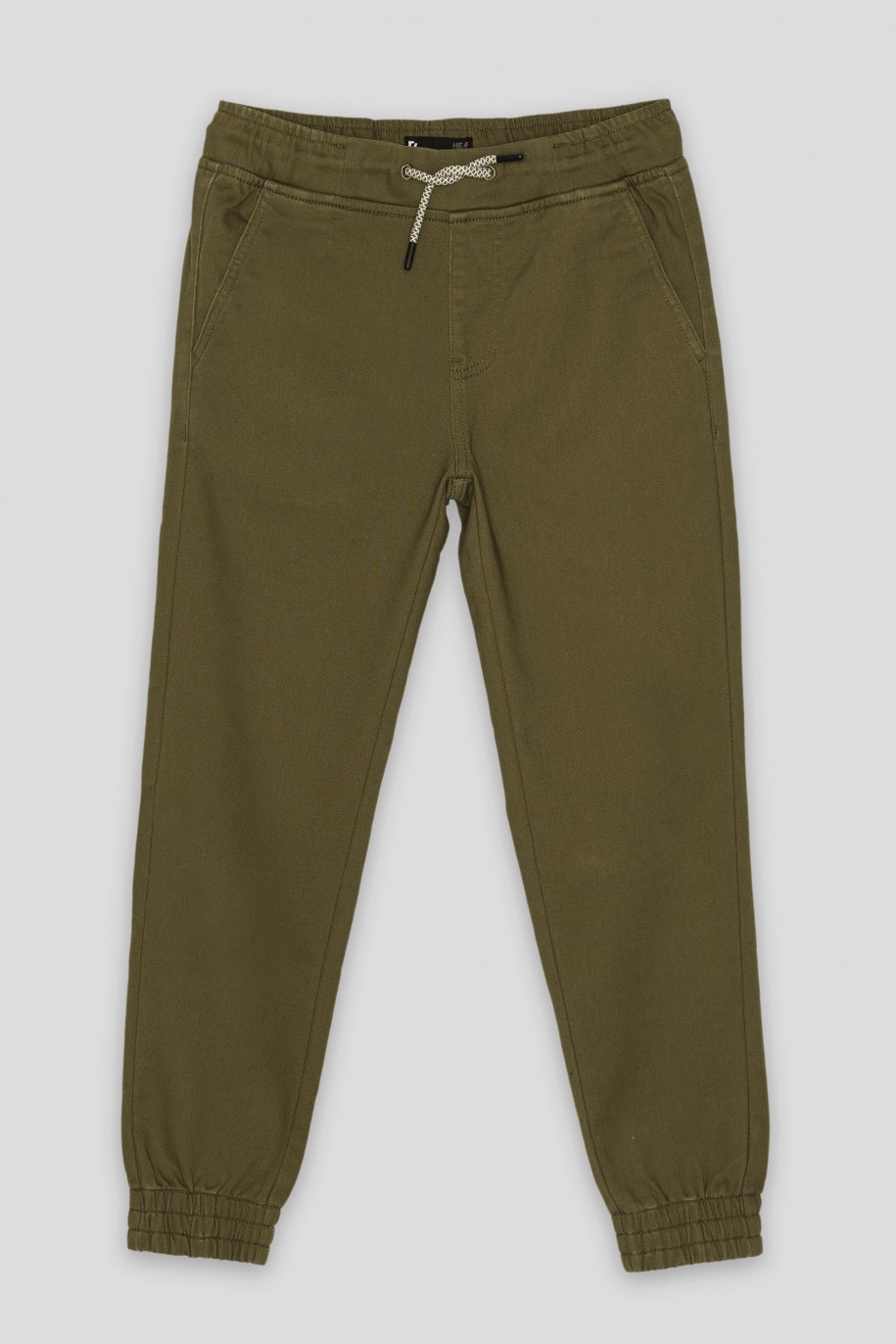 Spodnie typu jogger w kolorze khaki - 38969
