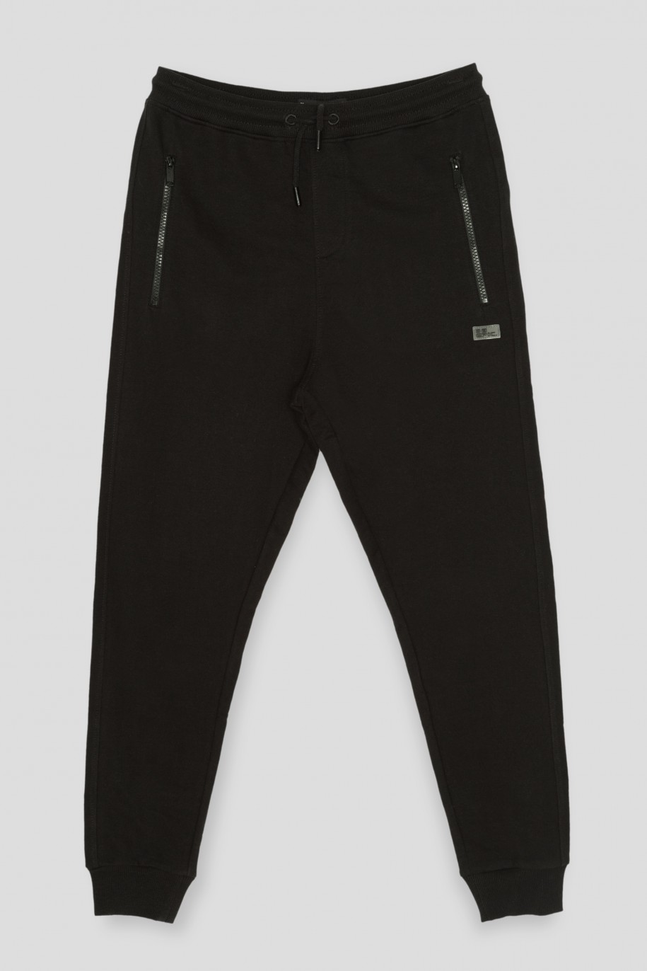 Czarne spodnie dresowe typu jogger - 38976