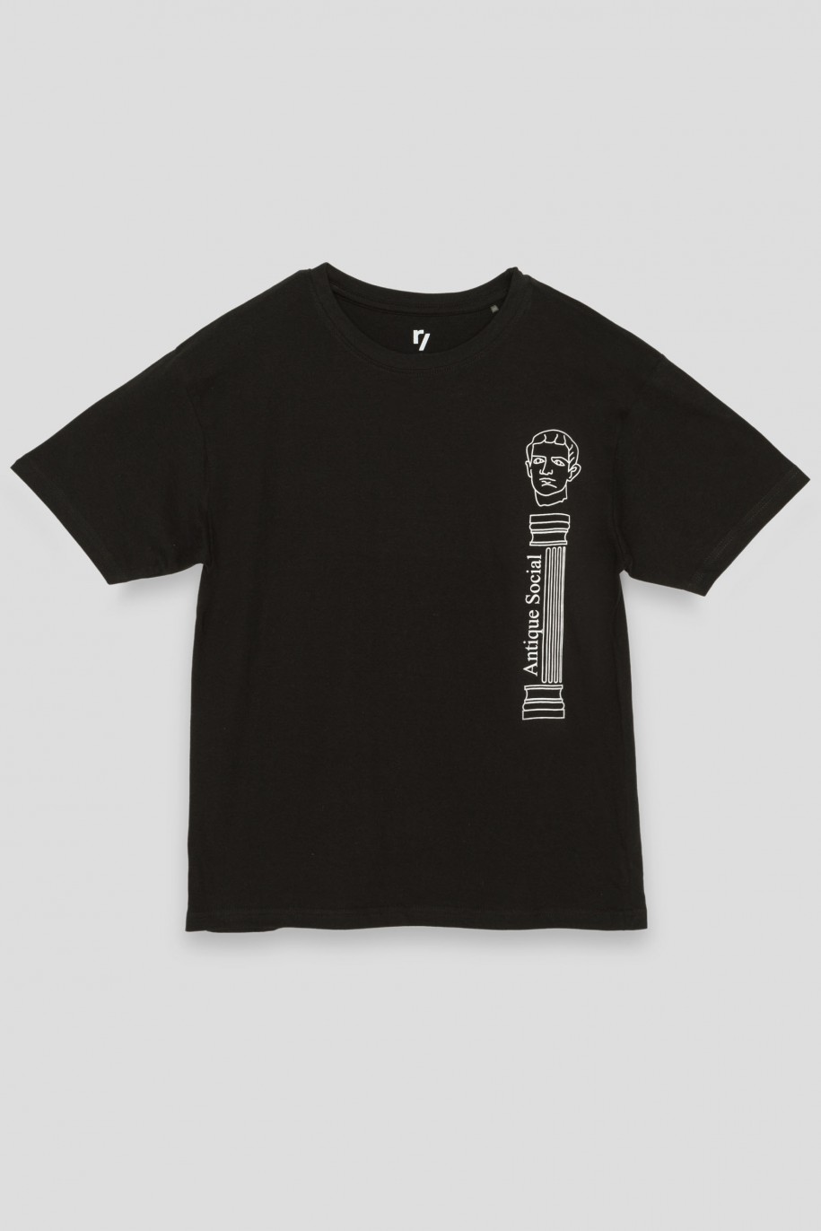 Czarny T-shirt ANTIQUE SOCIAL - 39409