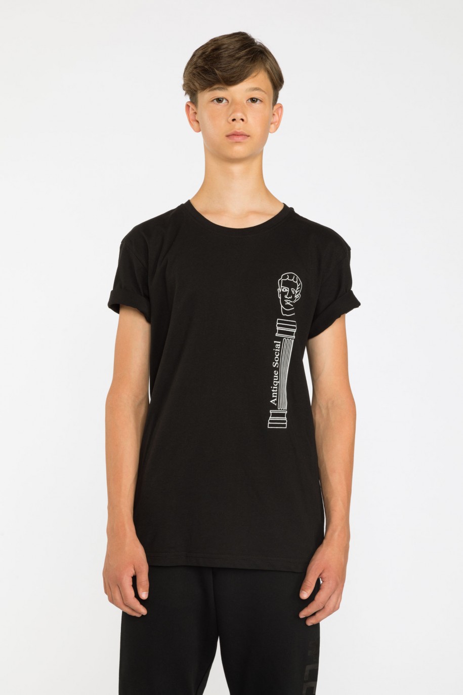 Czarny T-shirt ANTIQUE SOCIAL - 39412