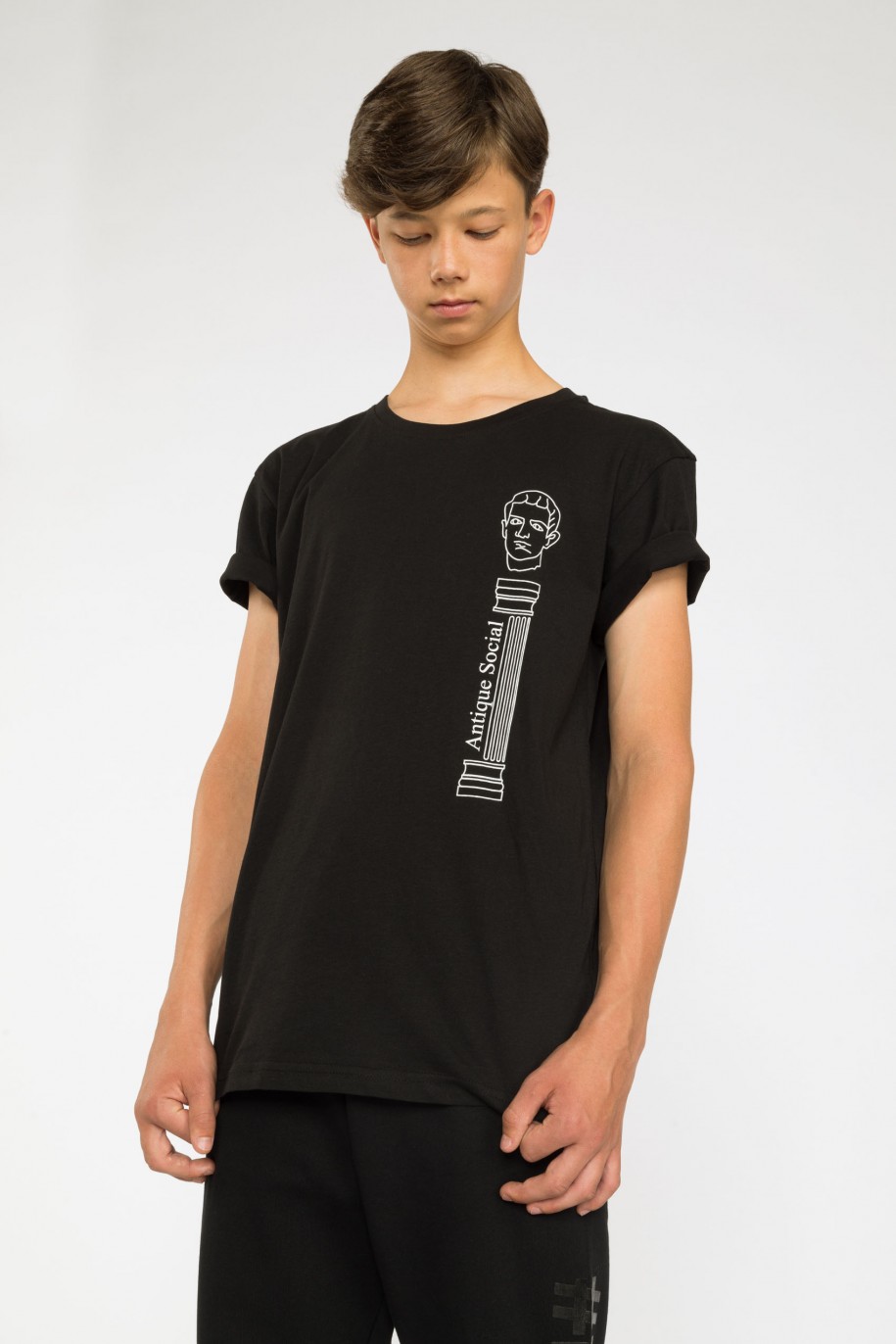 Czarny T-shirt ANTIQUE SOCIAL - 39413