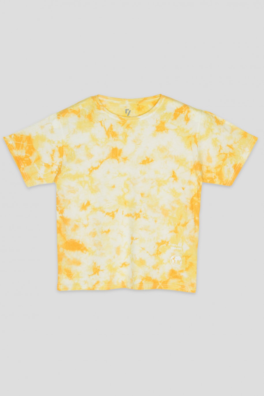 Żółty T-shirt tie dye - 39801