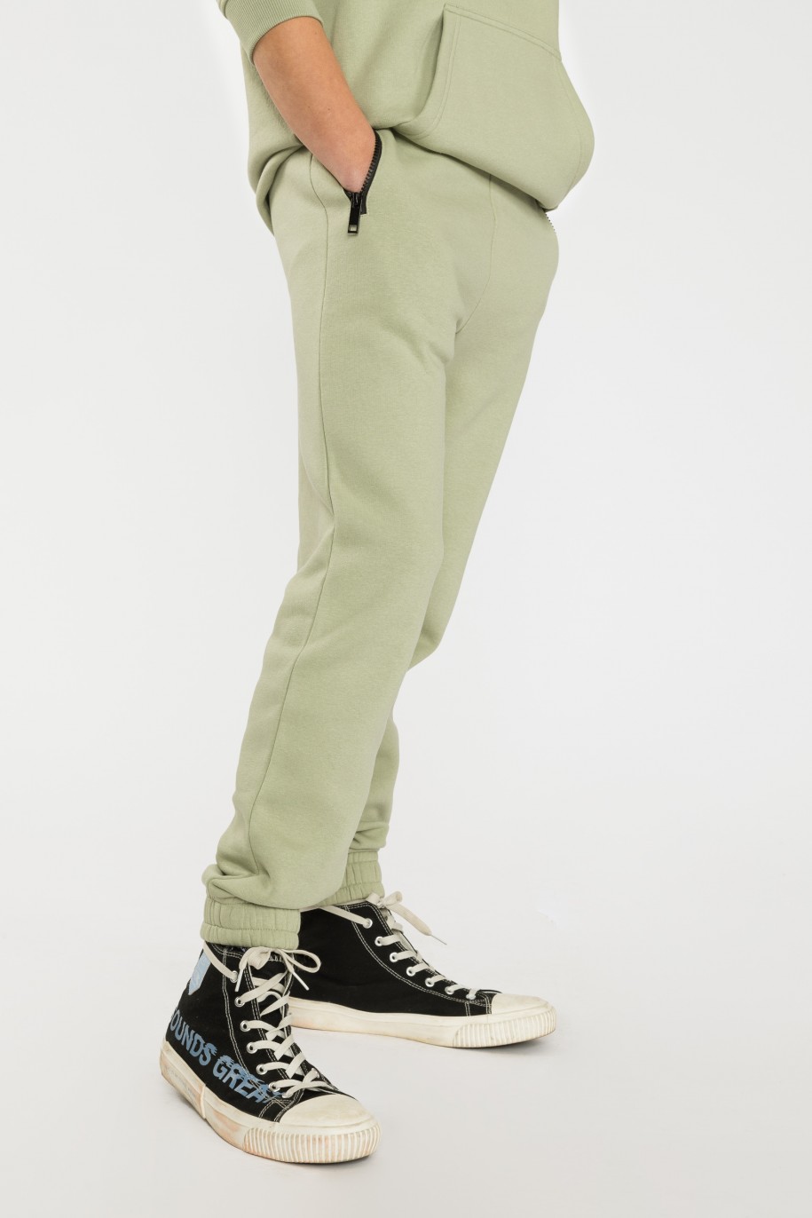 Pistacjowe spodnie dresowe - 40206