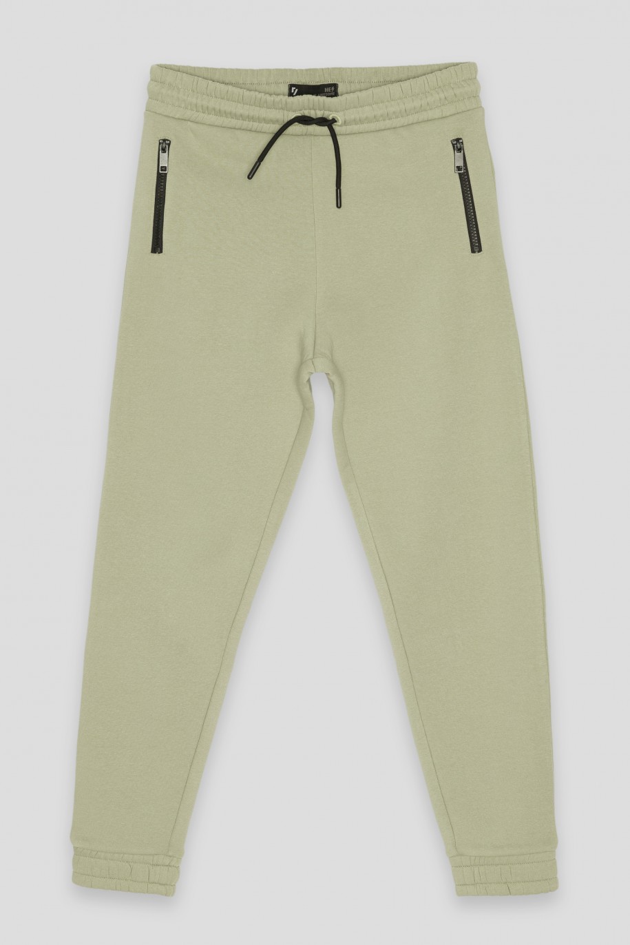 Pistacjowe spodnie dresowe - 40209