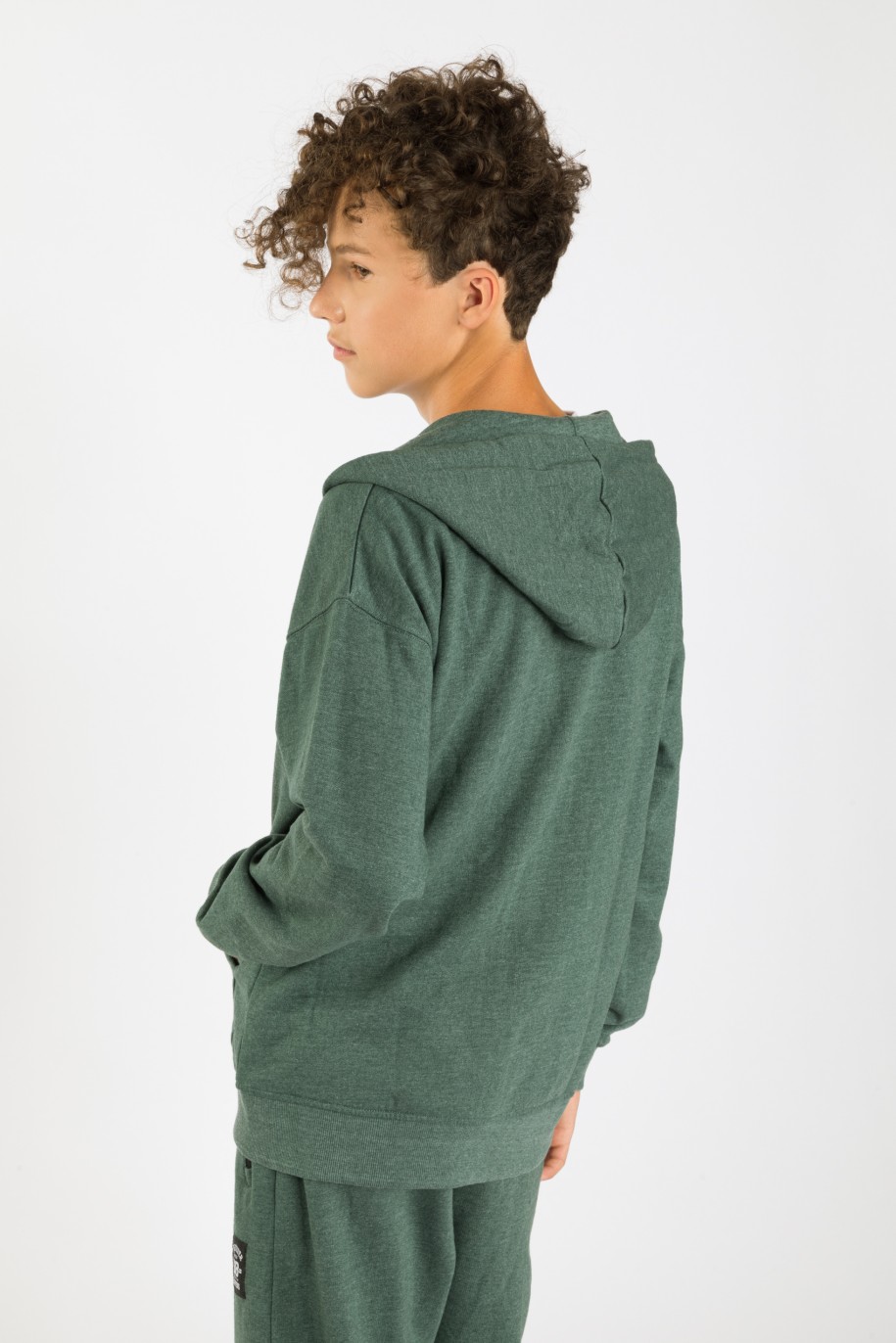 Zielona rozpinana bluza dresowa - 40305