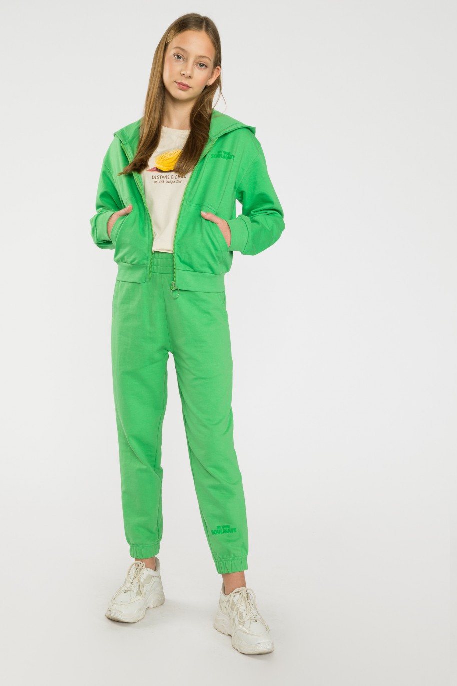 Zielone spodnie dresowe - 40584