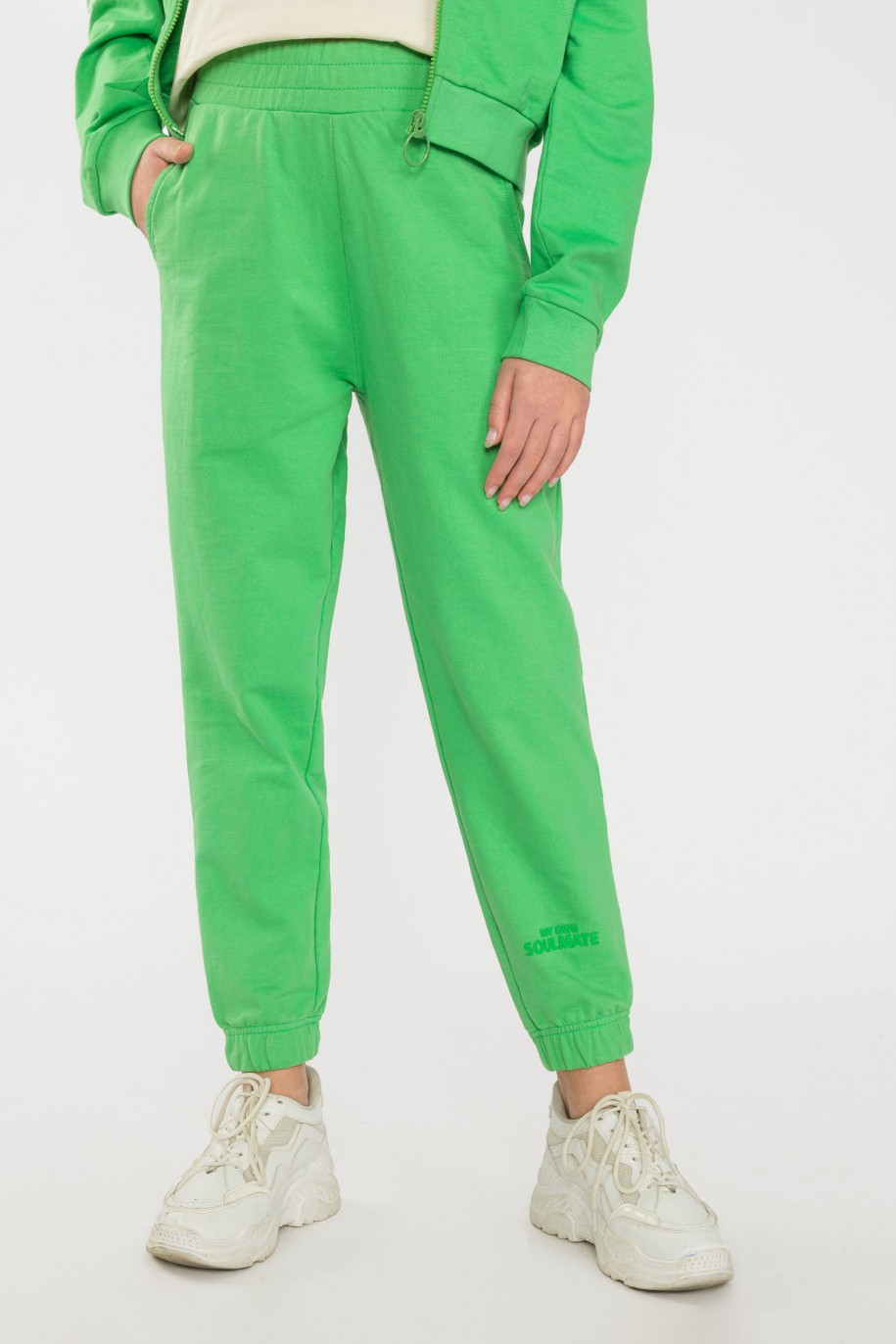 Zielone spodnie dresowe - 40587