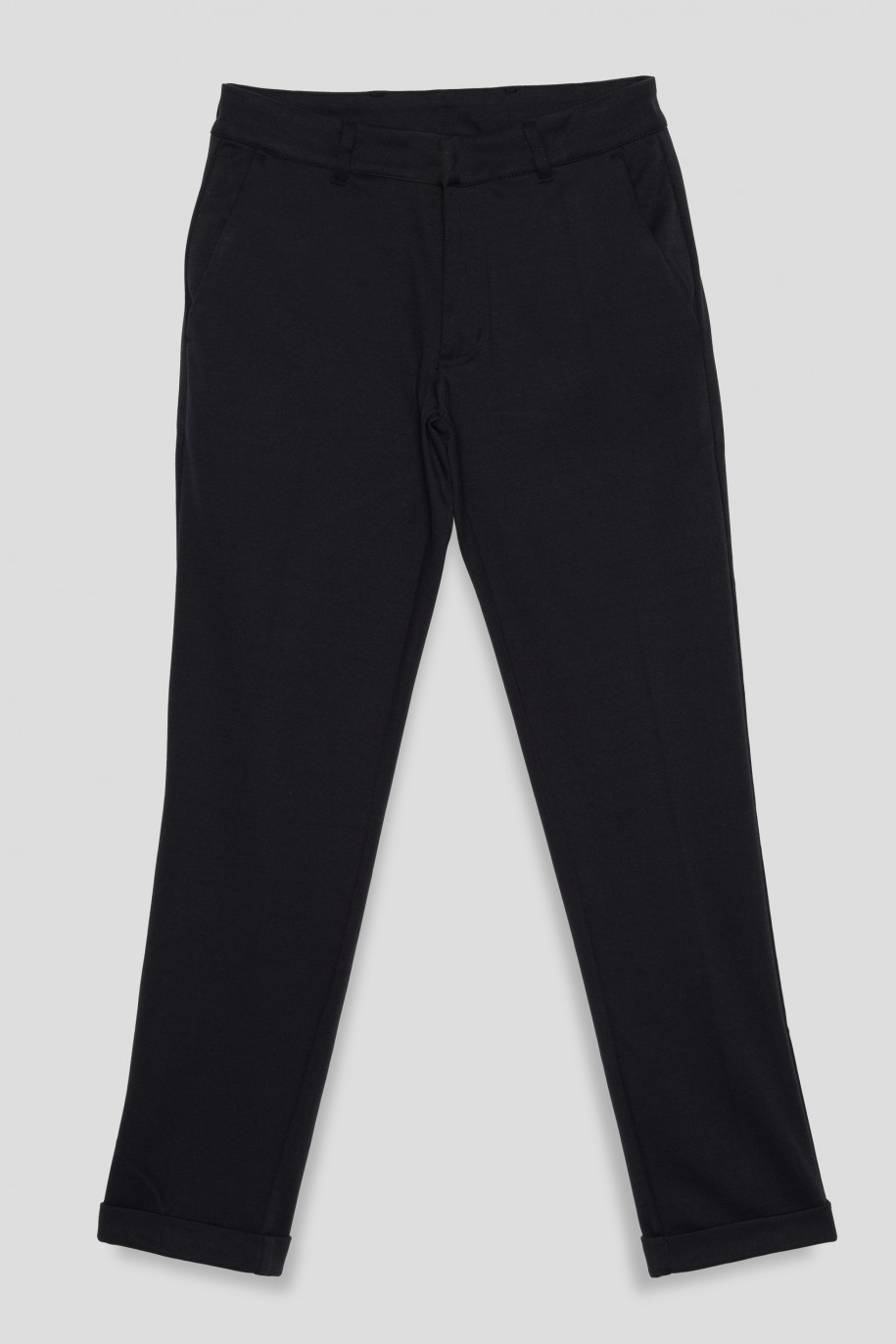 Granatowe spodnie garniturowe - 40754