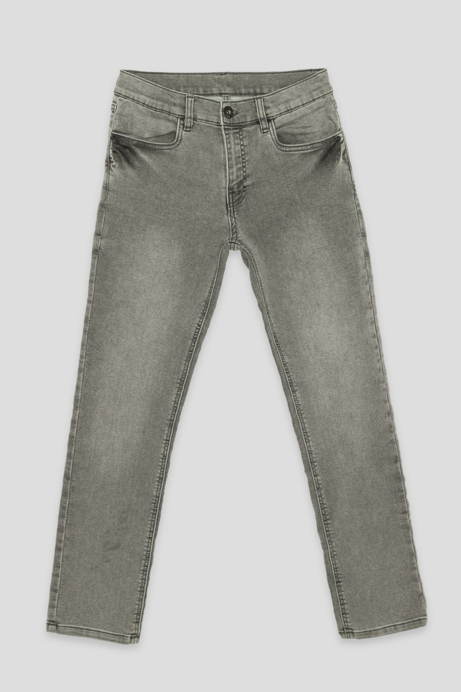 Szare proste jeansy - 40833