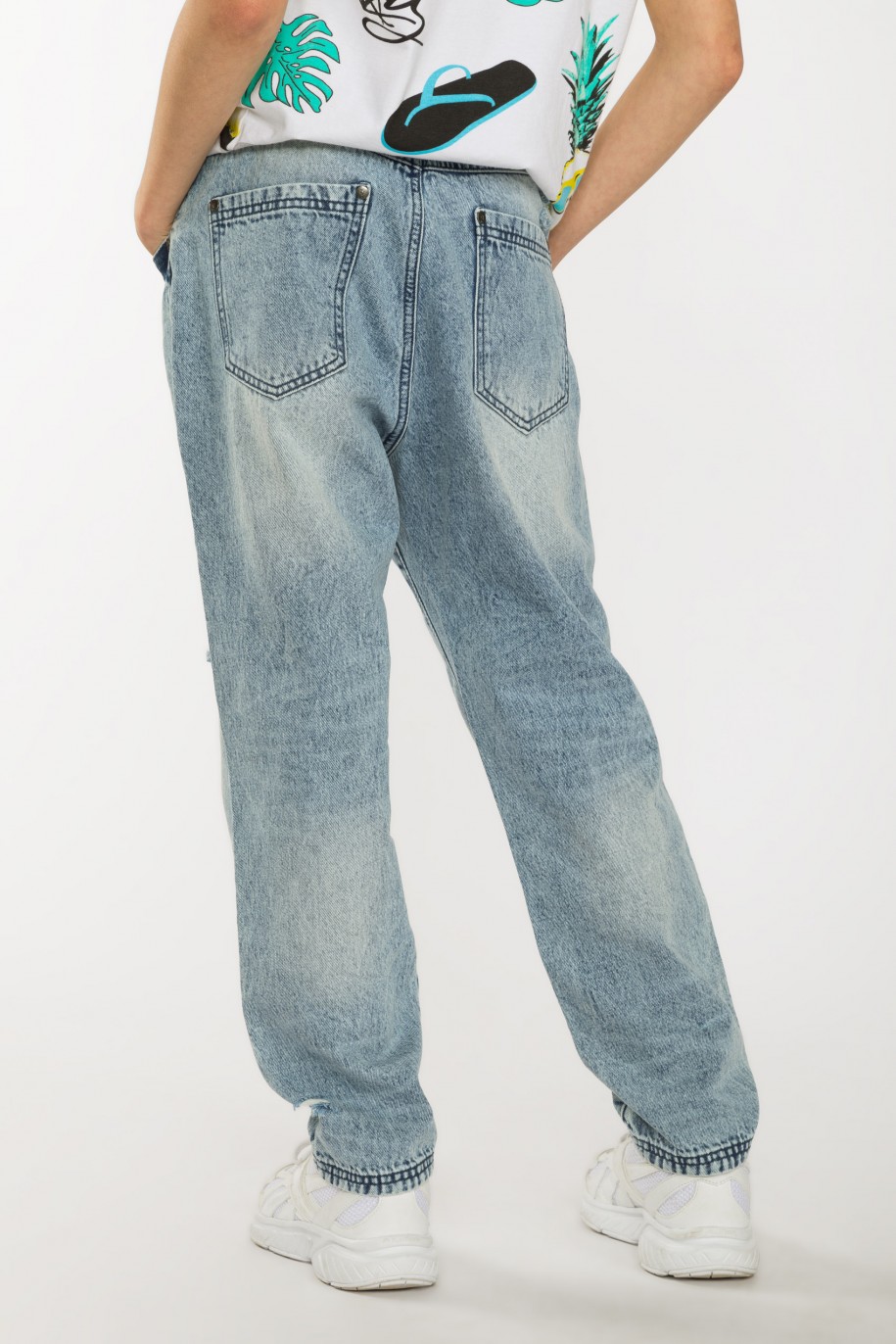 Niebieskie jeansy LOOSE - 40855