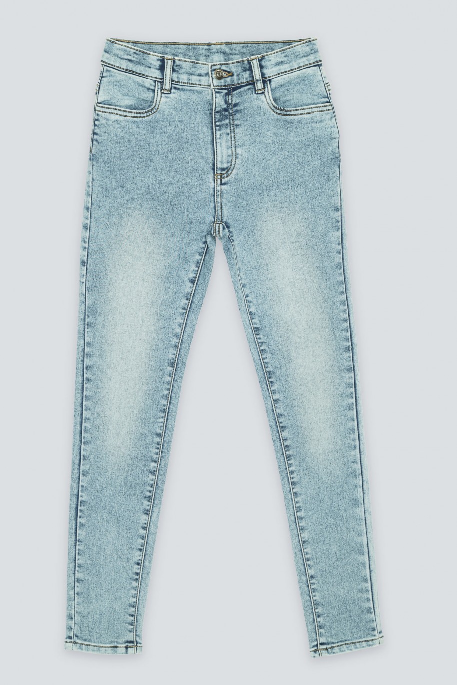 Niebieskie jeansy typu rurki - 40880