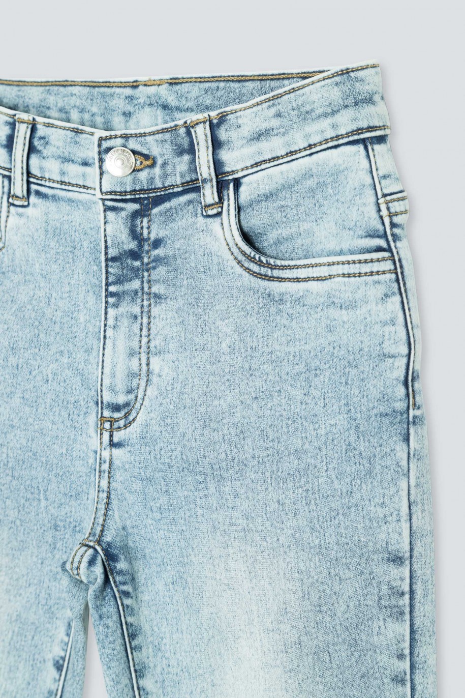 Niebieskie jeansy typu rurki - 40881