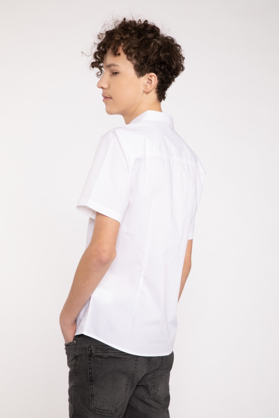 Biała klasyczna koszula z krótkim rękawem - 40883