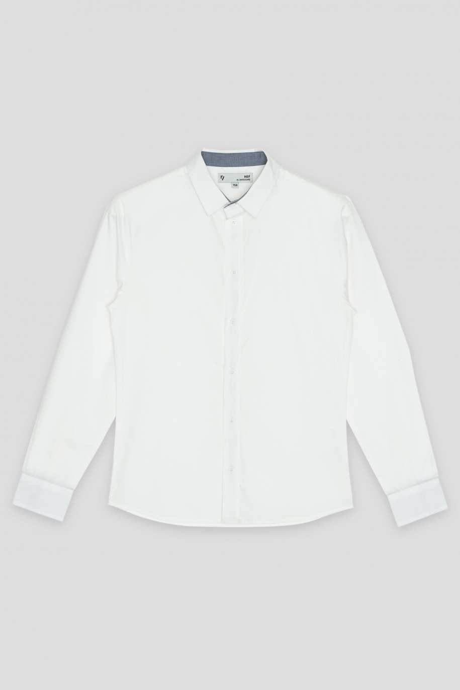 Biała klasyczna koszula z długim rękawem - 40931