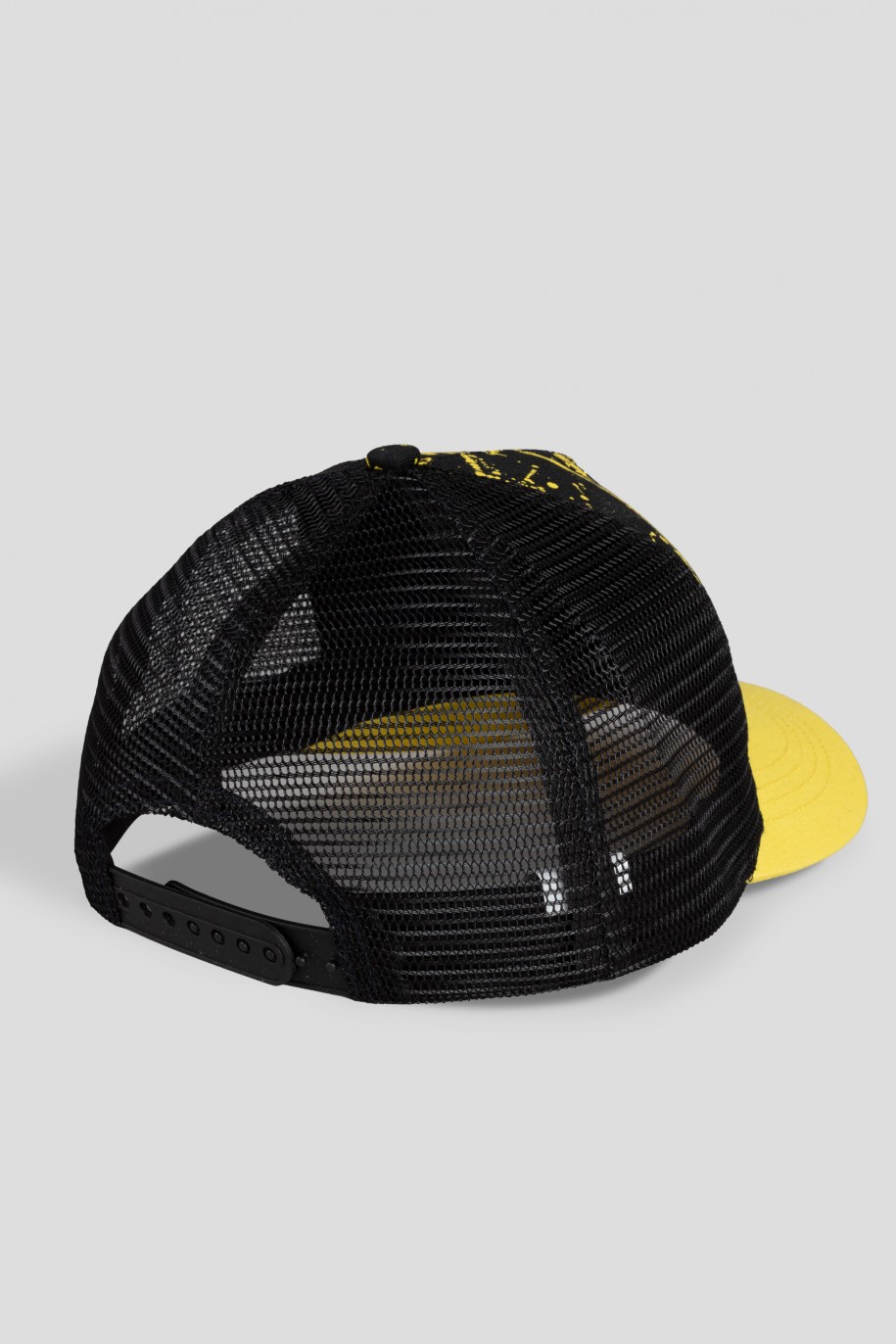 Żółto-czarna czapka z daszkiem - 41074