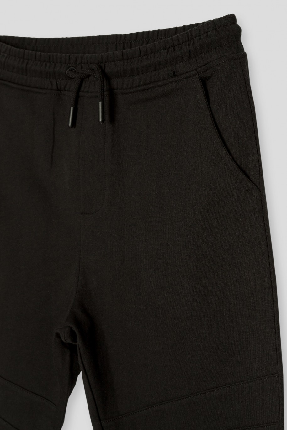 Czarne spodnie dresowe z odpinanym łańcuchem - 41088