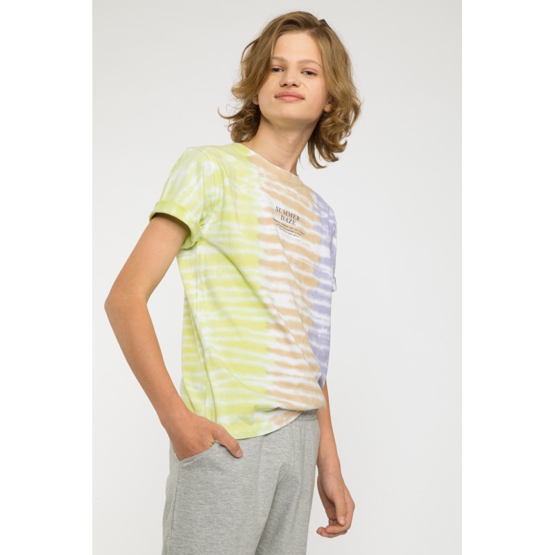 Wielobarwny t-shirt tie dye SUMMER DAZE - 41239