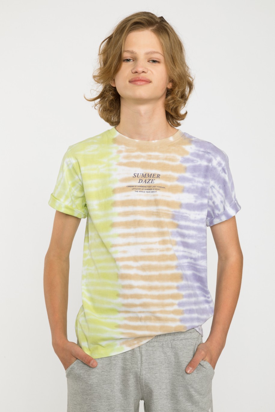 Wielobarwny t-shirt tie dye SUMMER DAZE - 41241