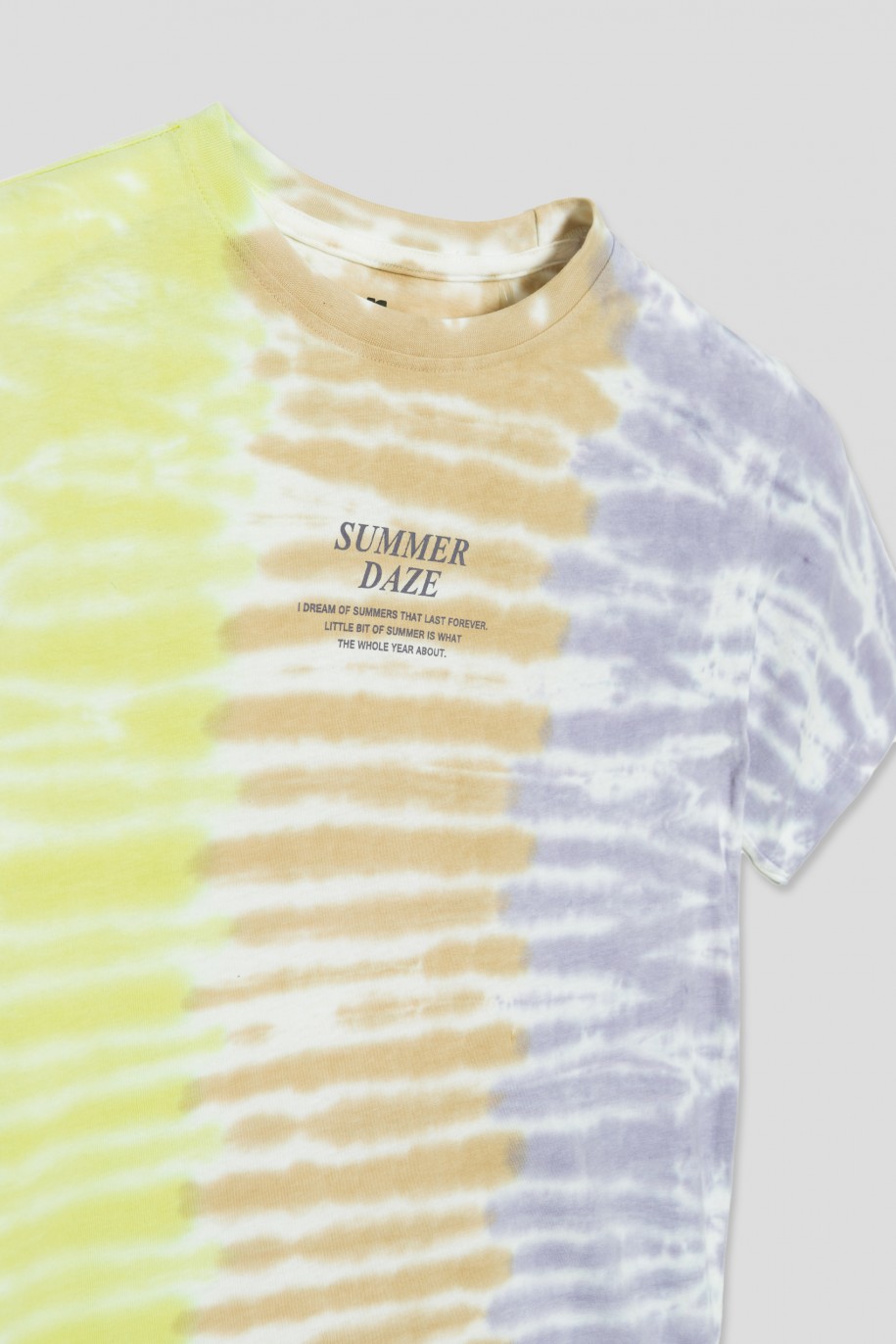 Wielobarwny t-shirt tie dye SUMMER DAZE - 41244
