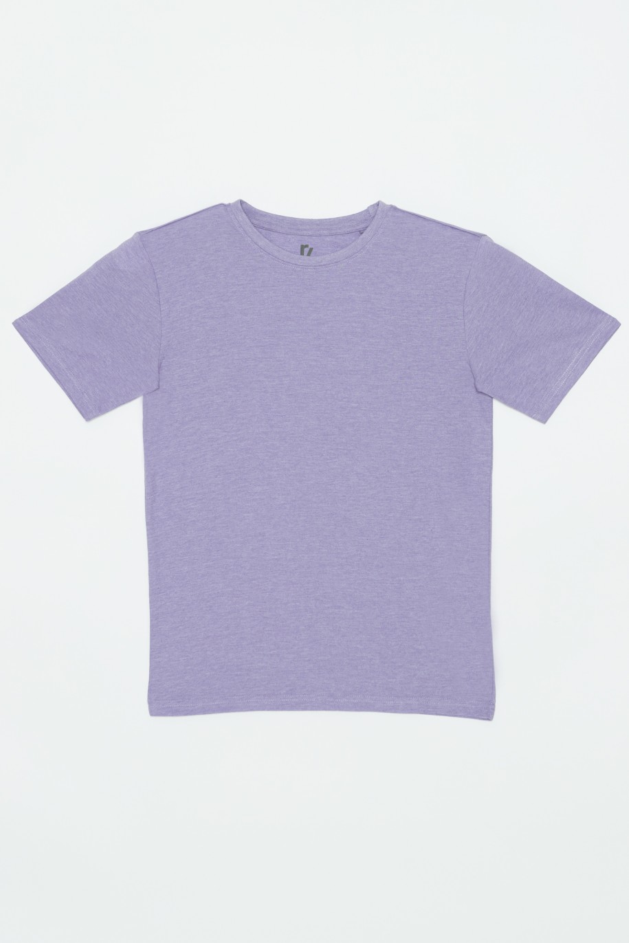 Fioletowy gładki t-shirt - 41265