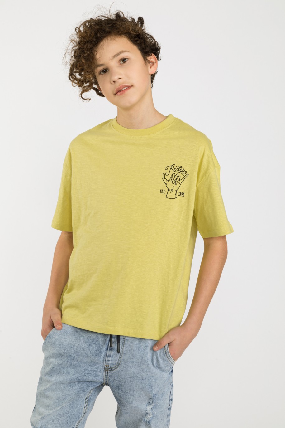 Żółty t-shirt RIDERS - 41267