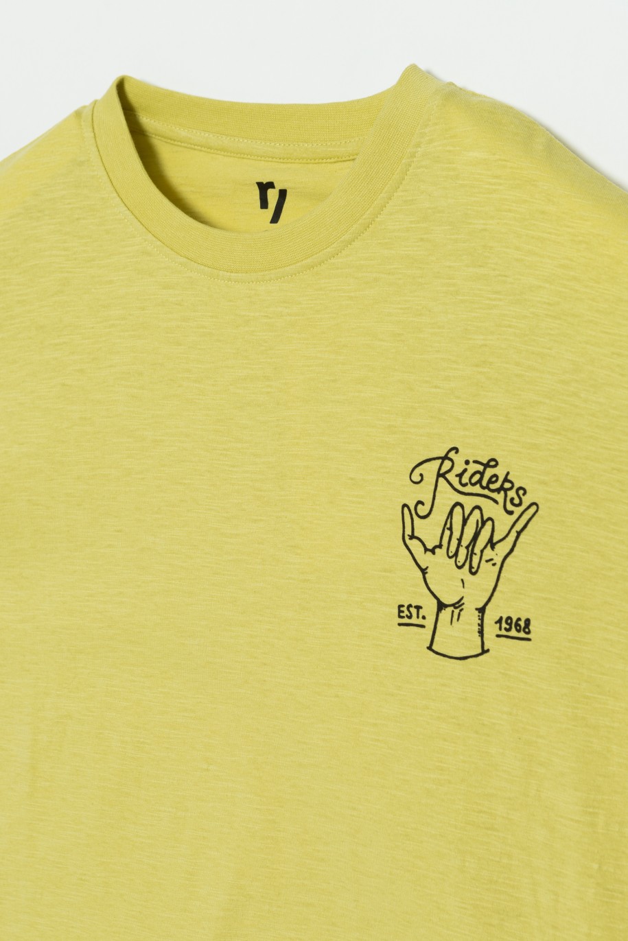Żółty t-shirt RIDERS - 41271