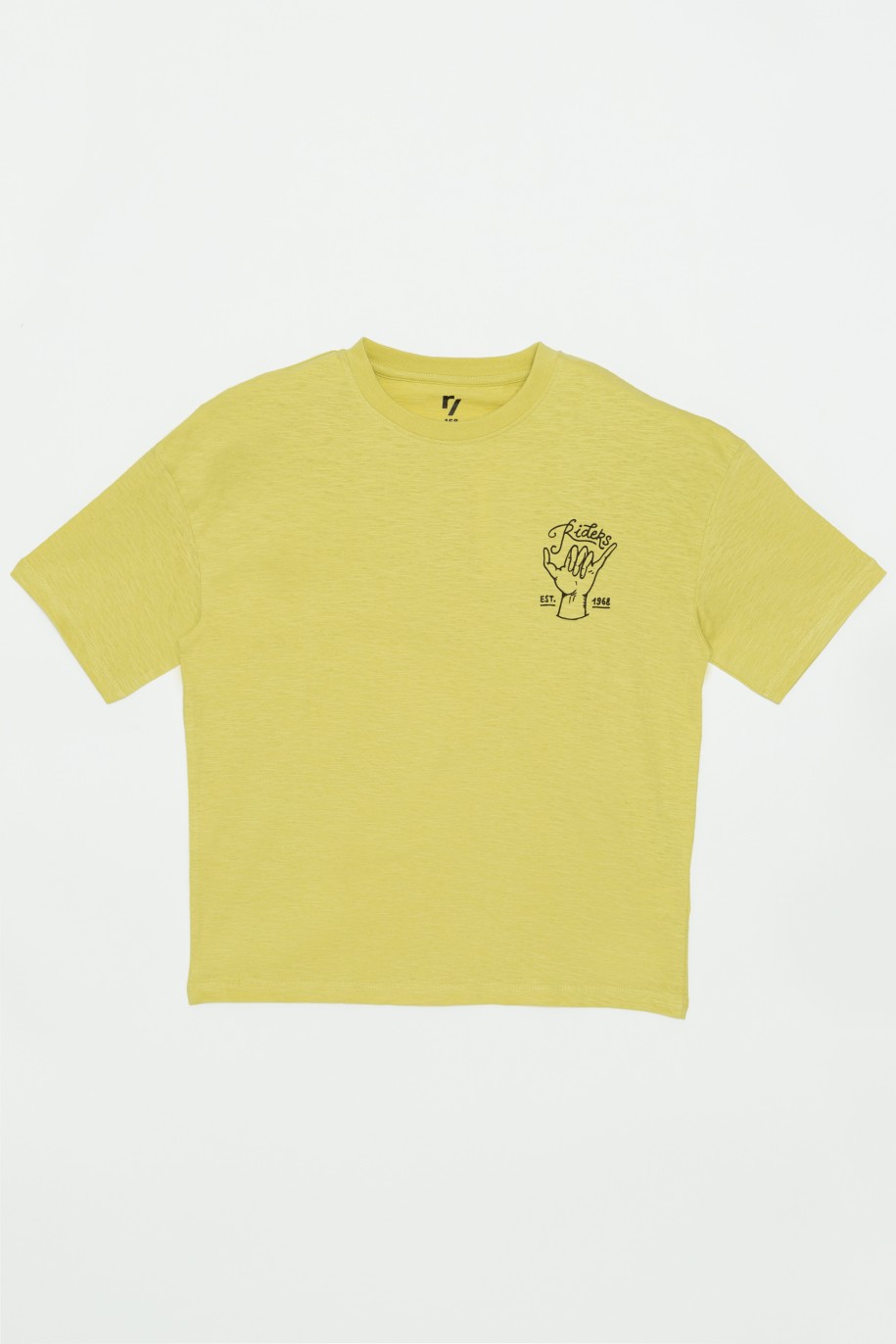 Żółty t-shirt RIDERS - 41272
