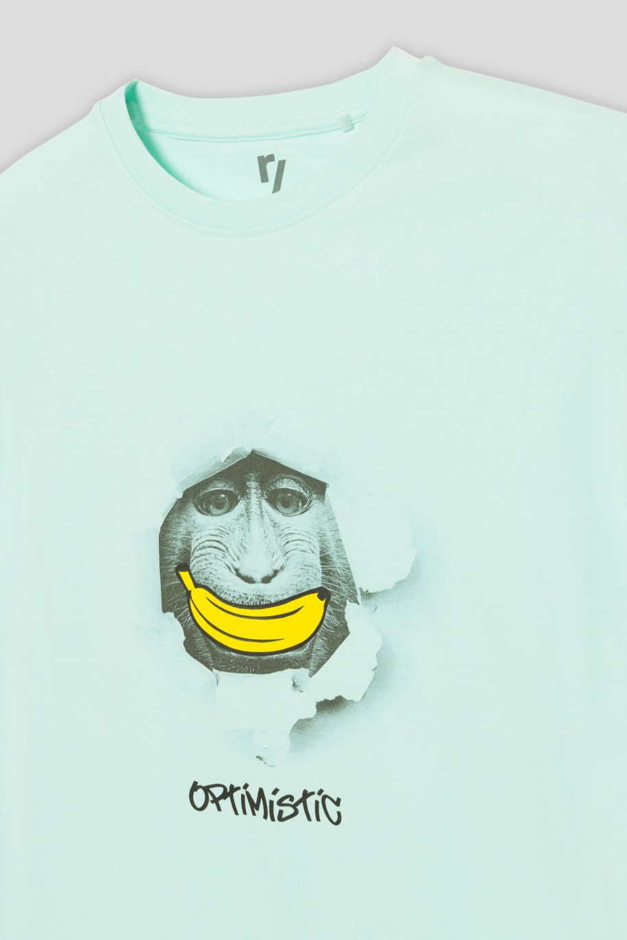 Miętowy t-shirt OPTIMISTIC - 41297