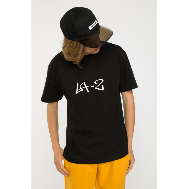 Czarny t-shirt LA - 41299