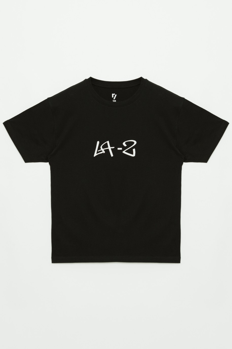Czarny t-shirt LA - 41302