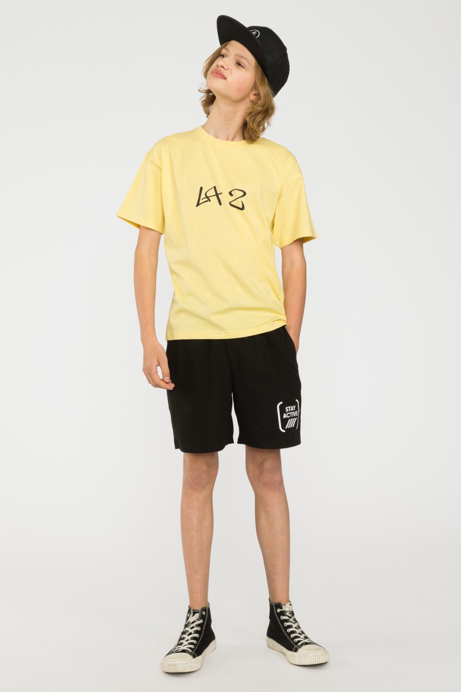 Żółty t-shirt LA - 41306