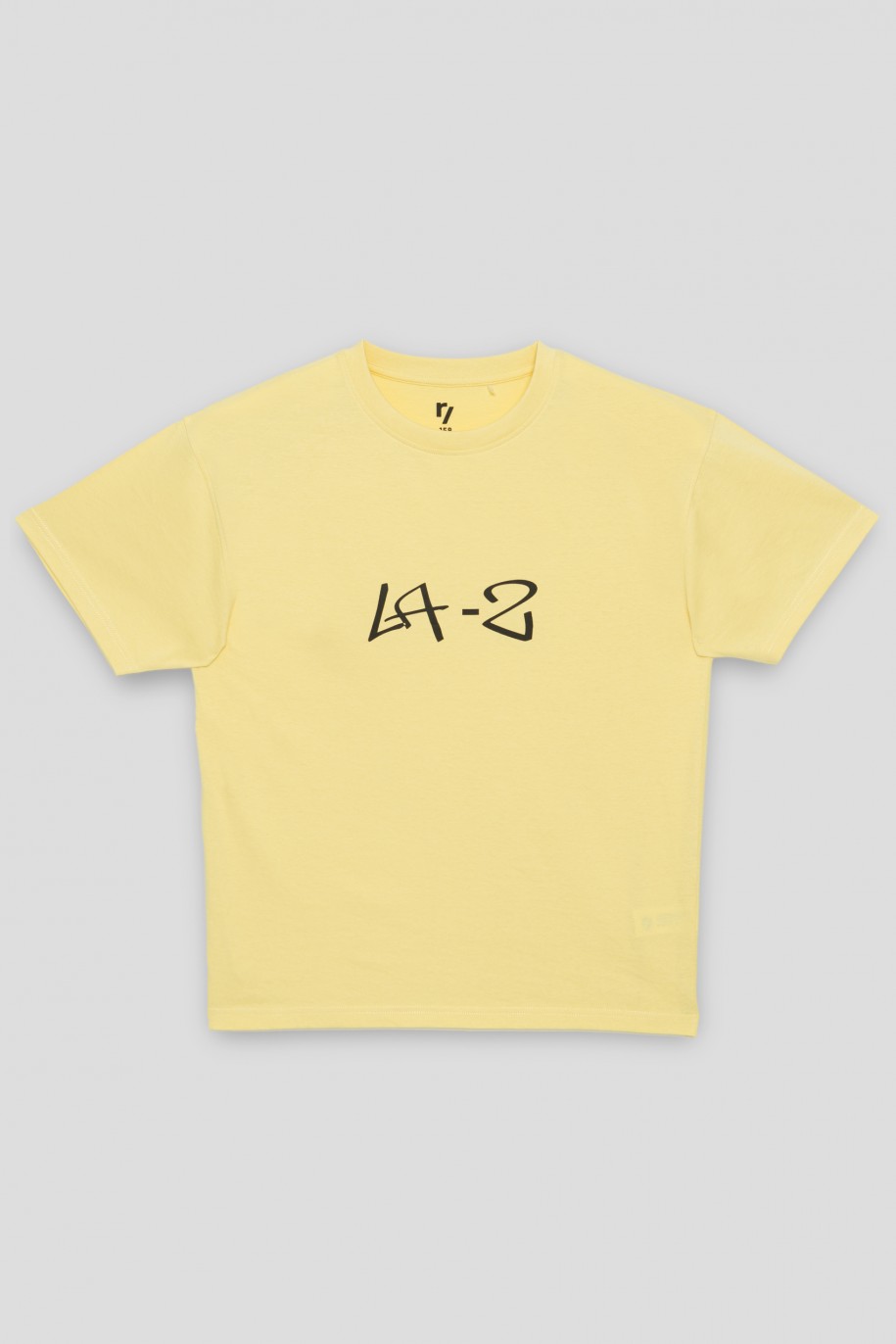 Żółty t-shirt LA - 41309