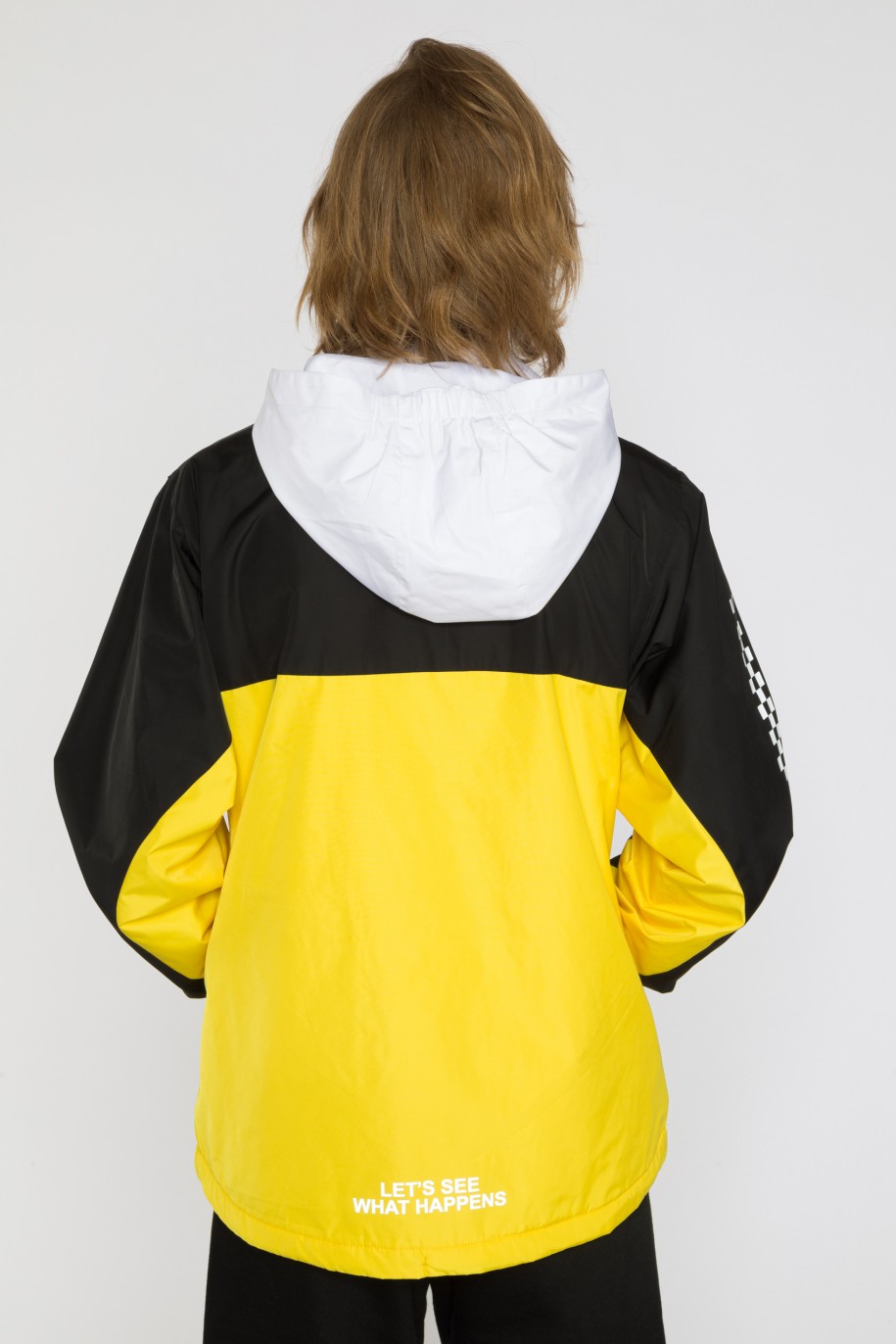 Żółto-czarna przejściowa kurtka dla chłopaka FORGET THE RULES - 41453