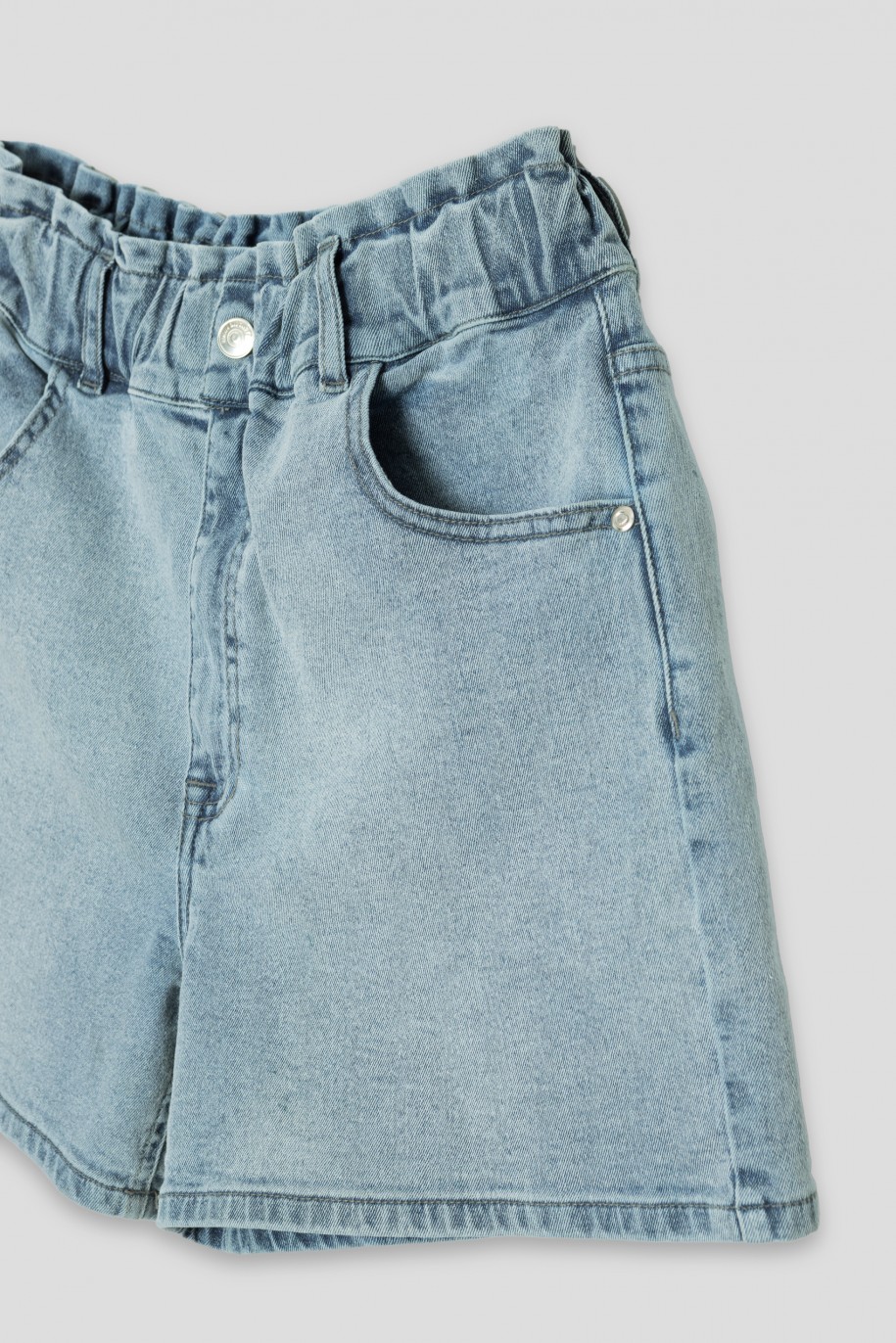Niebieskie jeansowe krótkie spodenki - 41555