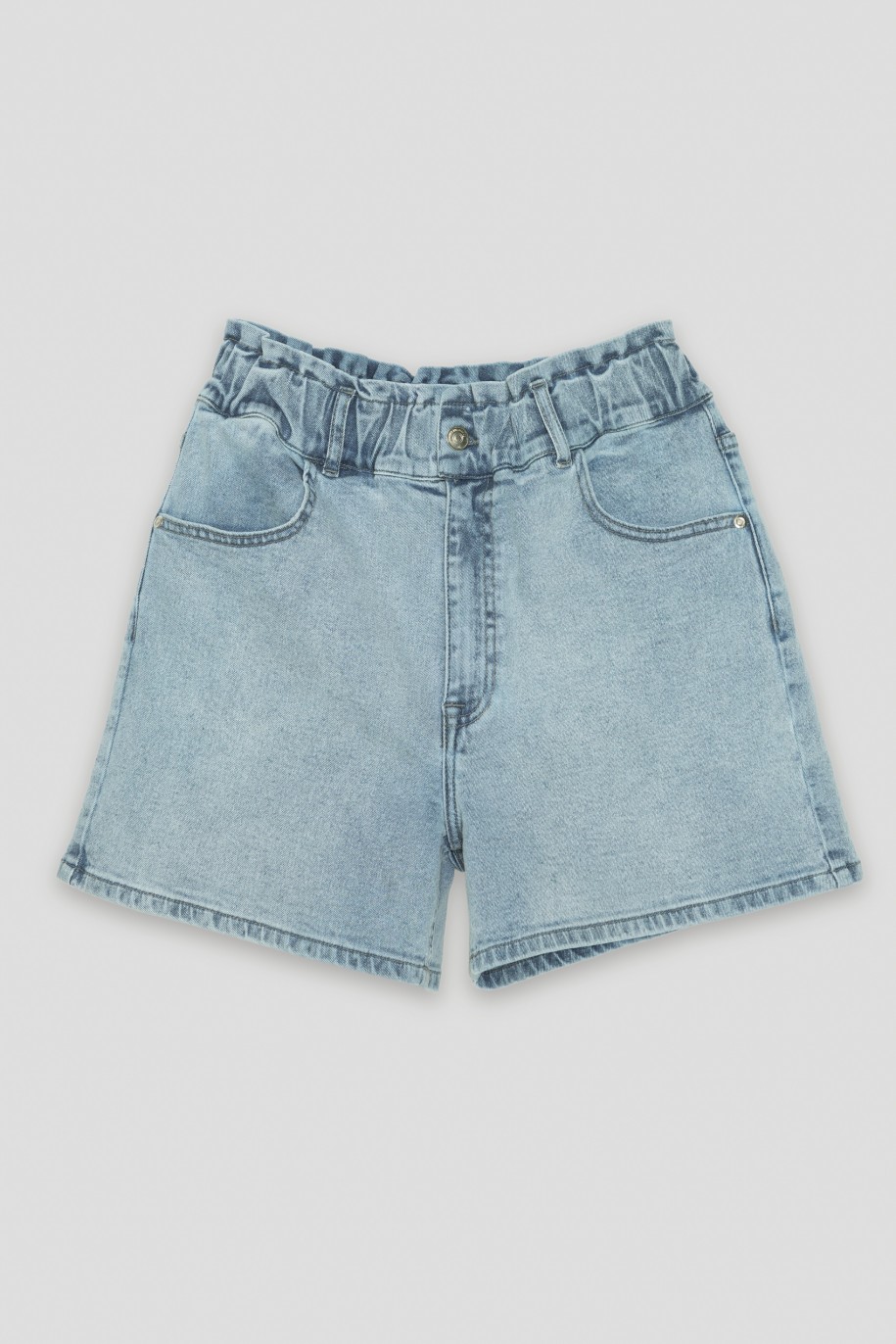 Niebieskie jeansowe krótkie spodenki - 41556