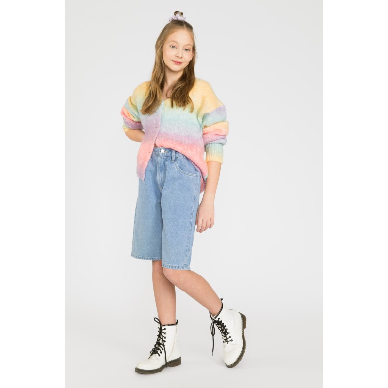 Jeansowe krótkie spodenki dla dziewczyny - 41557